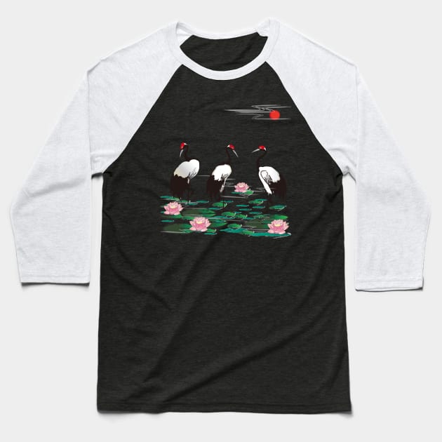 Awesome Crane Baseball T-Shirt by Happy Art Designs